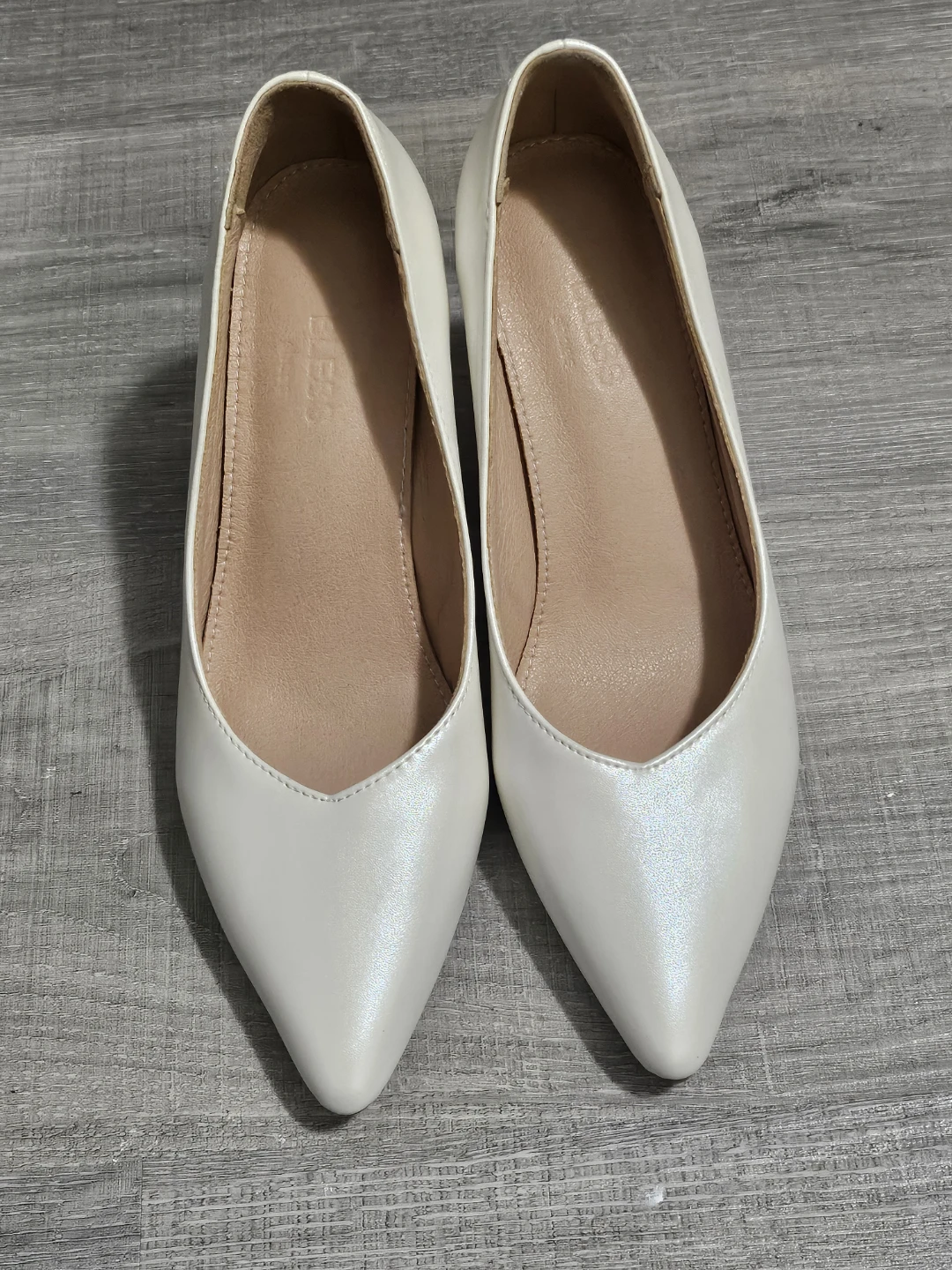 White Faux Leather Pointed Toe Heels