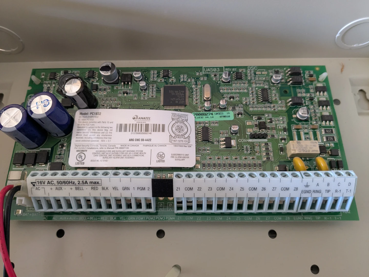 DSC PC1832 Control Panel