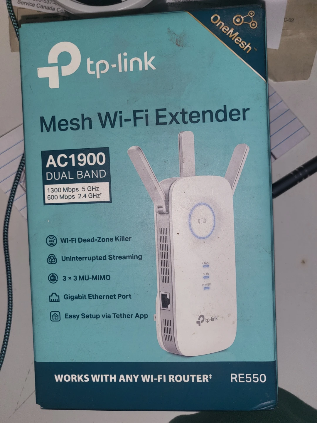 TP-Link AC1900 Dual Band Mesh Wi-Fi Extender RE550