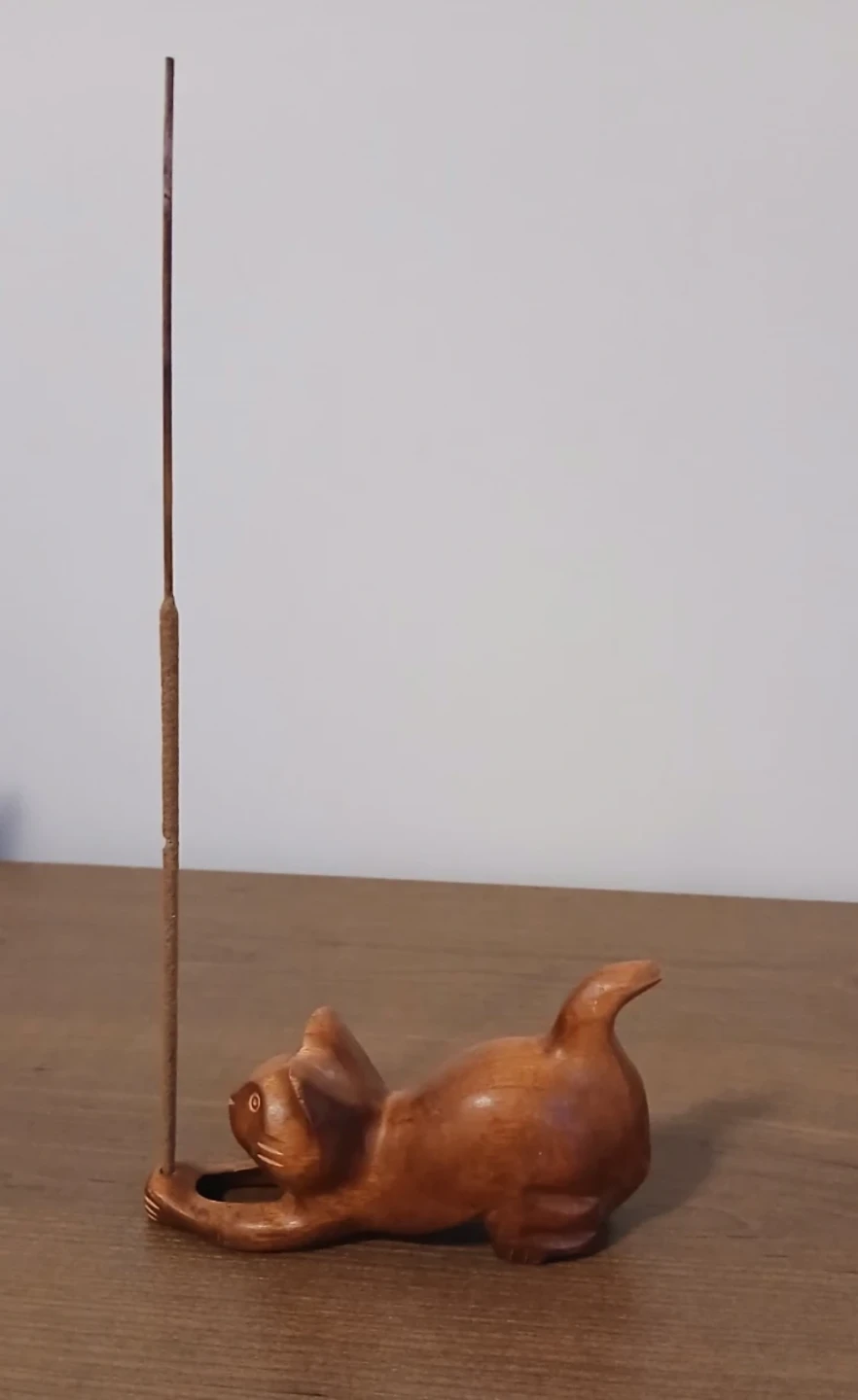Wooden Cat Incense Holder