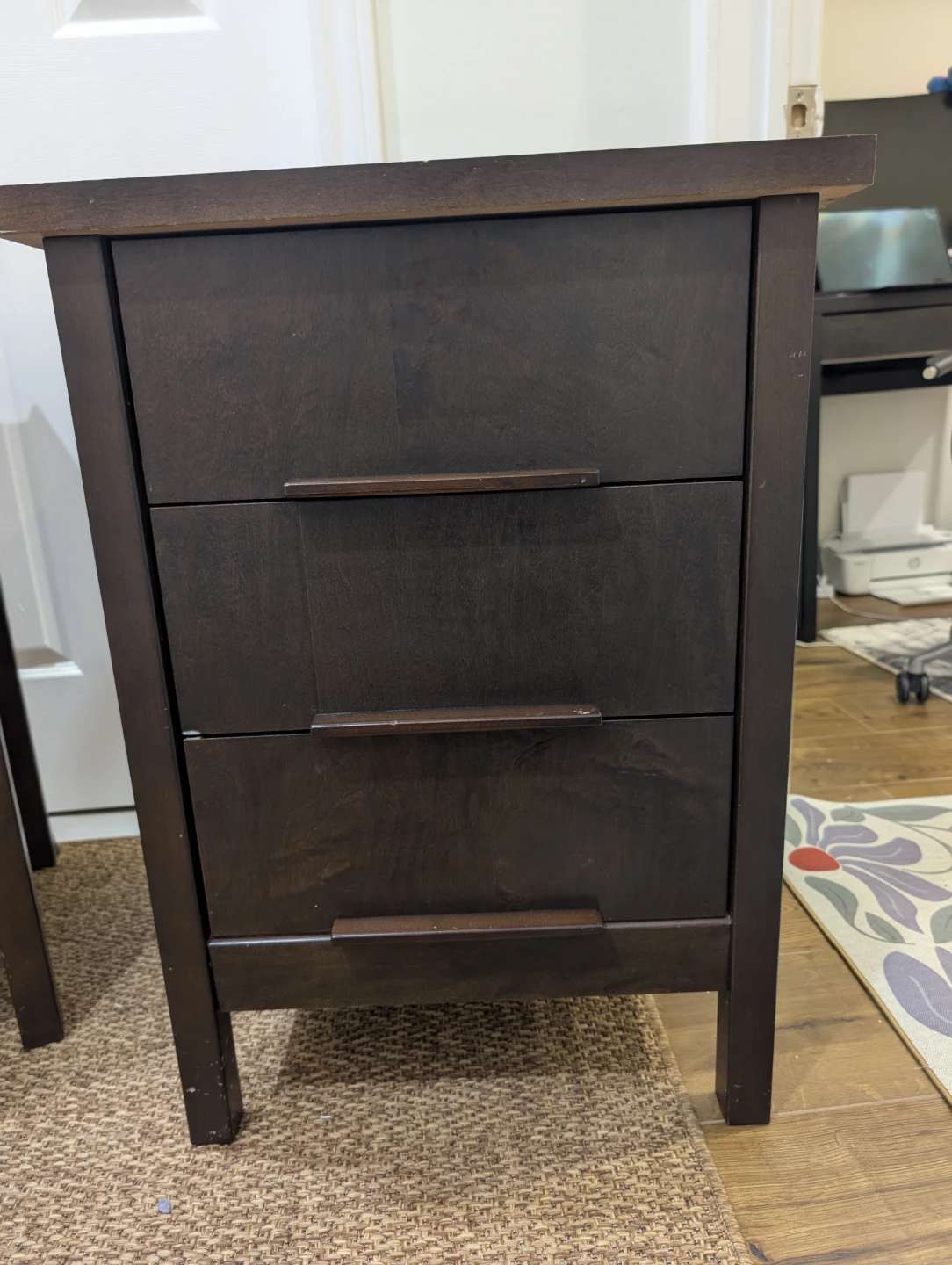 Dark Brown 3-Drawer Dresser (Set of 2) - photo 4