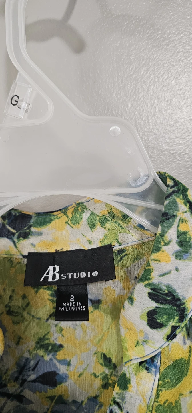 AB Studio Women's Floral & Denim Dress Size 2 🌱 - photo 2