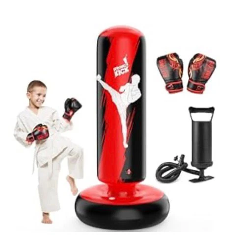 Inflatable Punching Bag with Gloves and Pump - photo 2