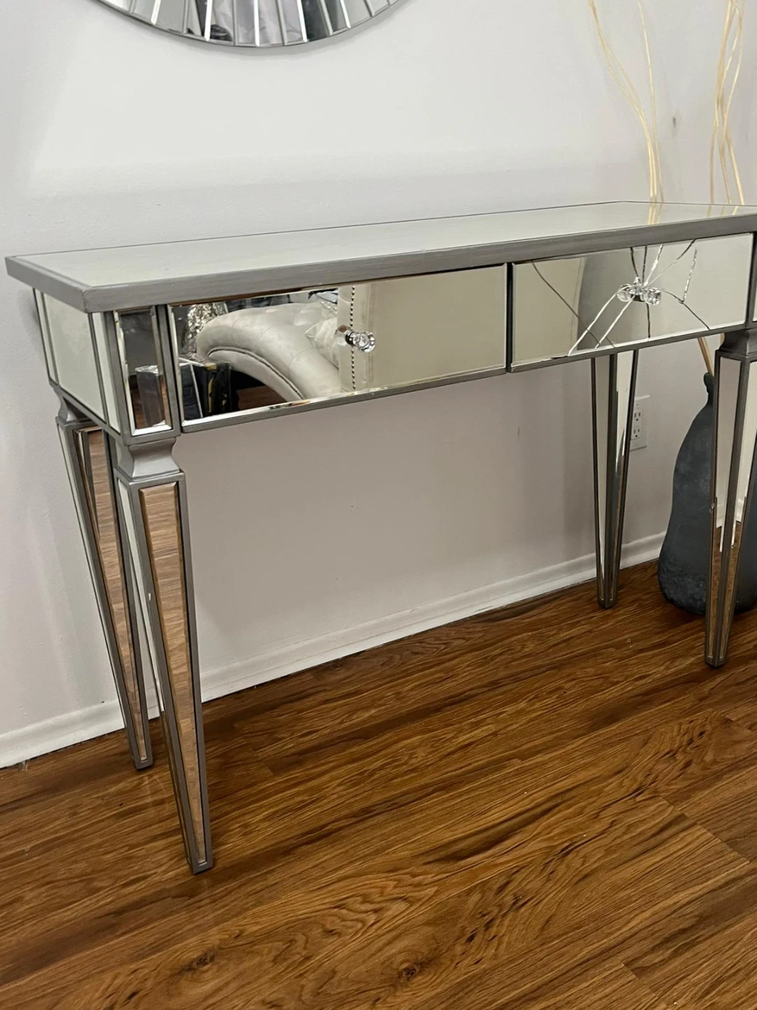 Mirrored Console Table with 2 Drawers - photo 2