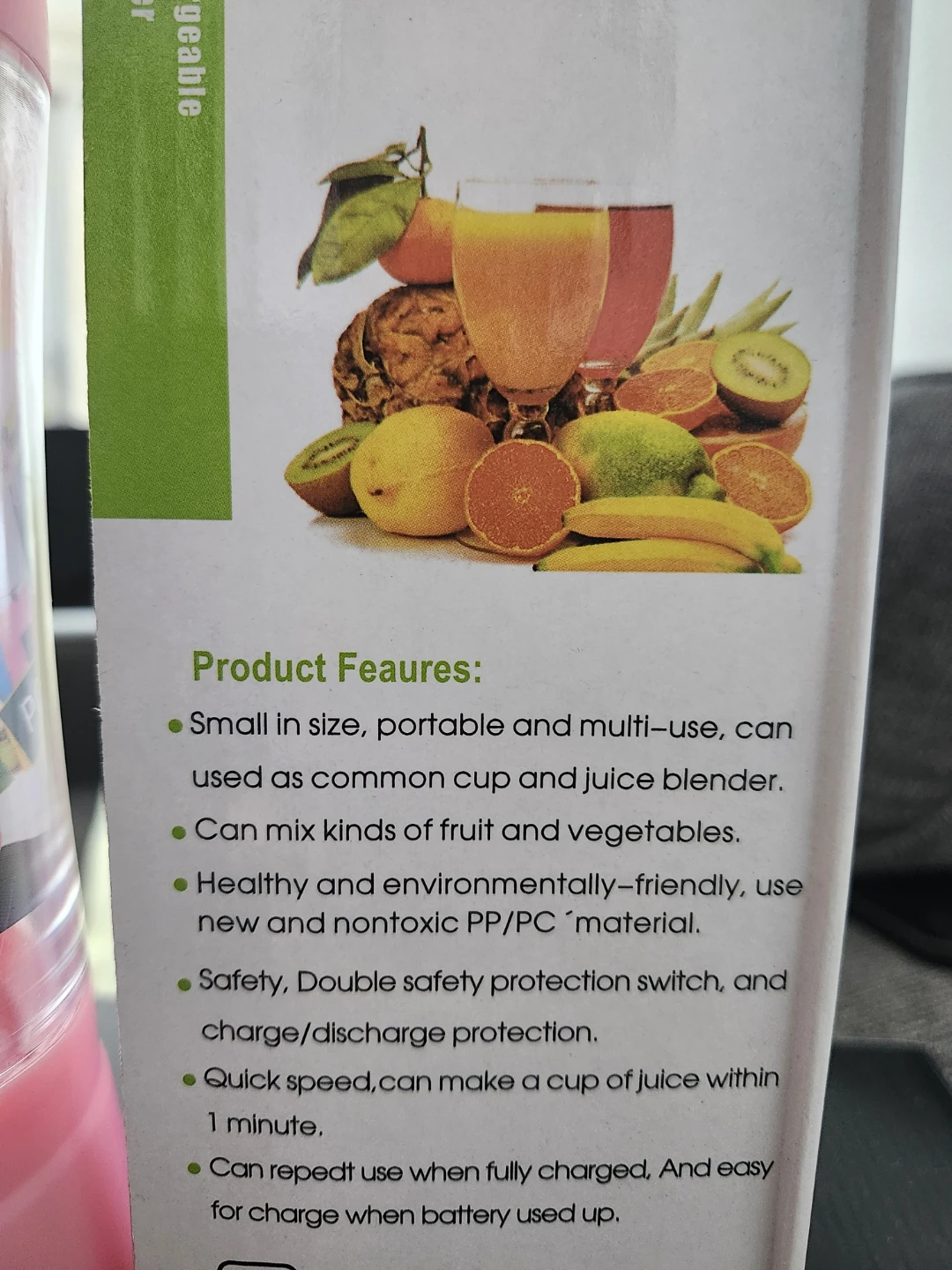 Portable Rechargeable Battery Juice Blender - Pink - photo 4