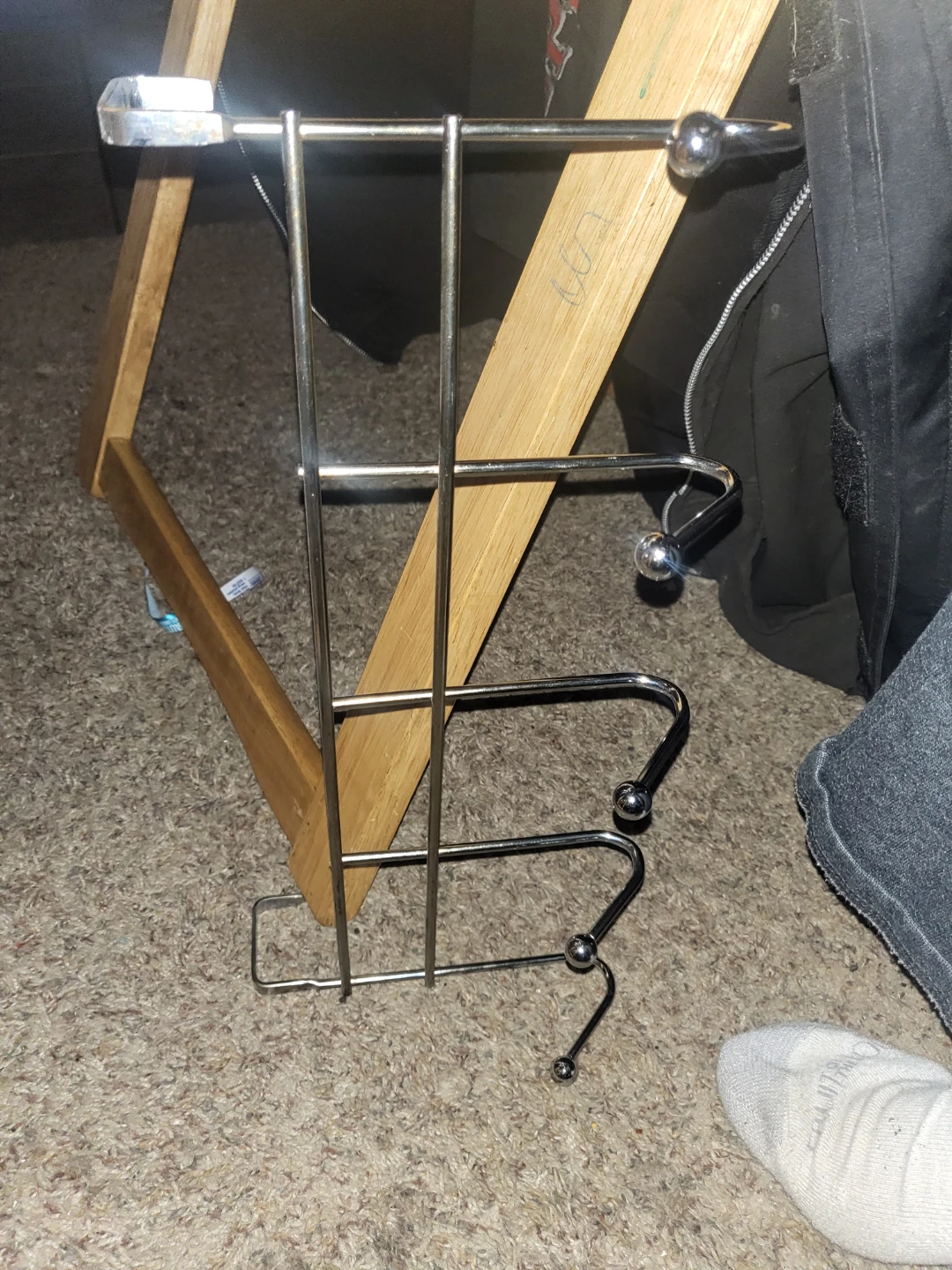 Chrome coat rack