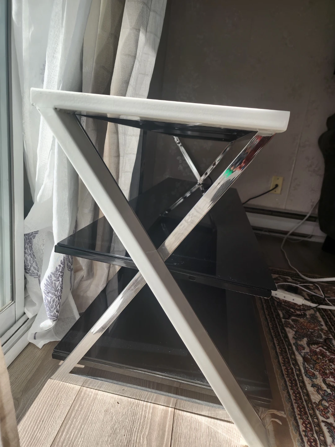 Black Glass Entertainment Stand - photo 2