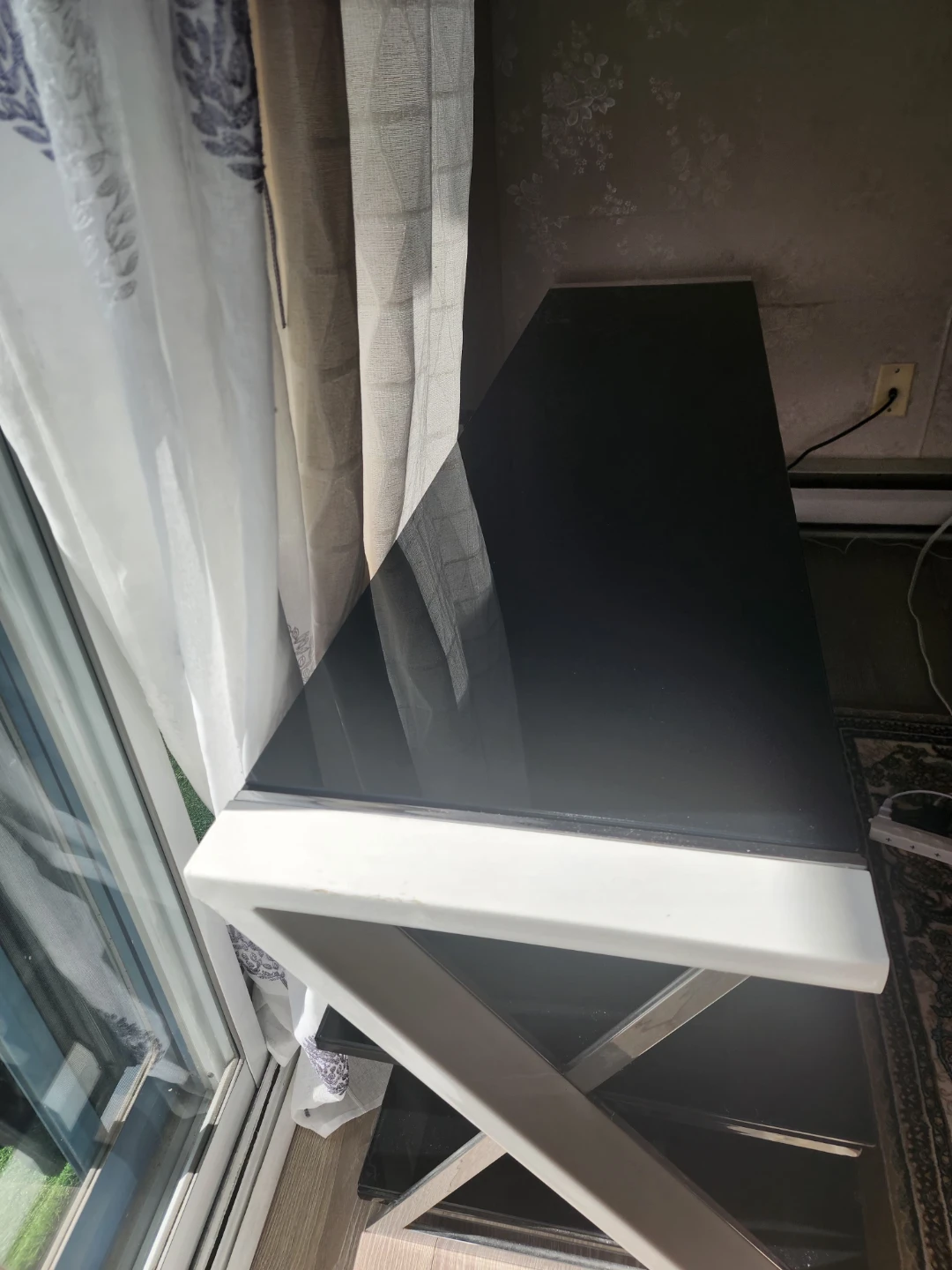 Black Glass Entertainment Stand - photo 3