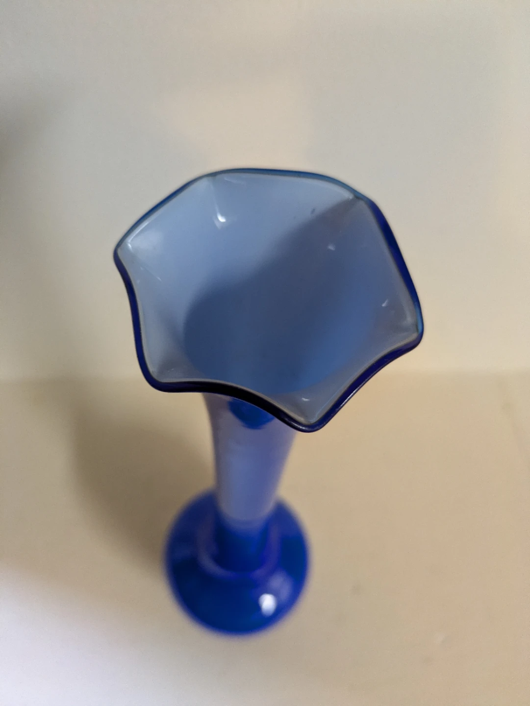 Vintage Blue Glass Bud Vase - photo 2