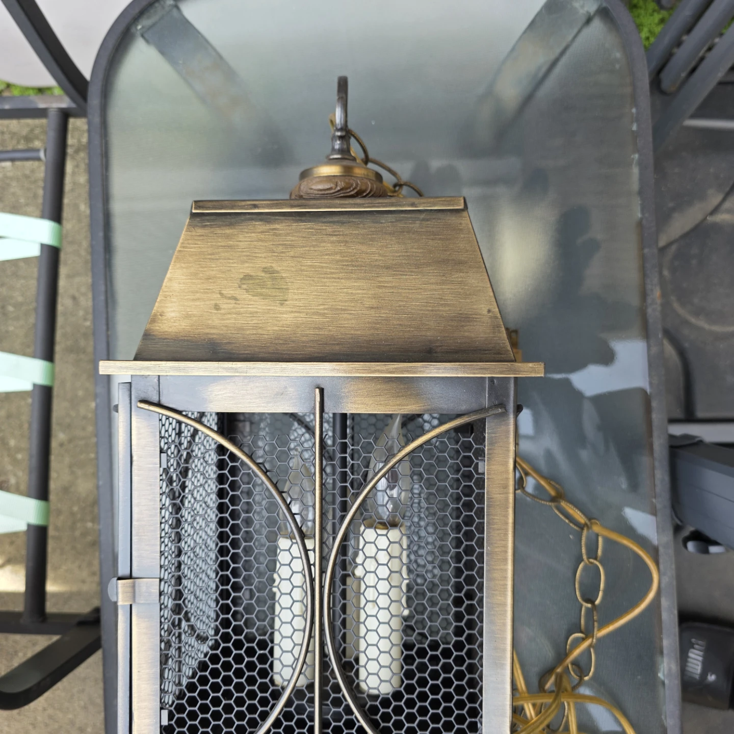 Vintage Hanging Lantern with Candle Bulbs - photo 4