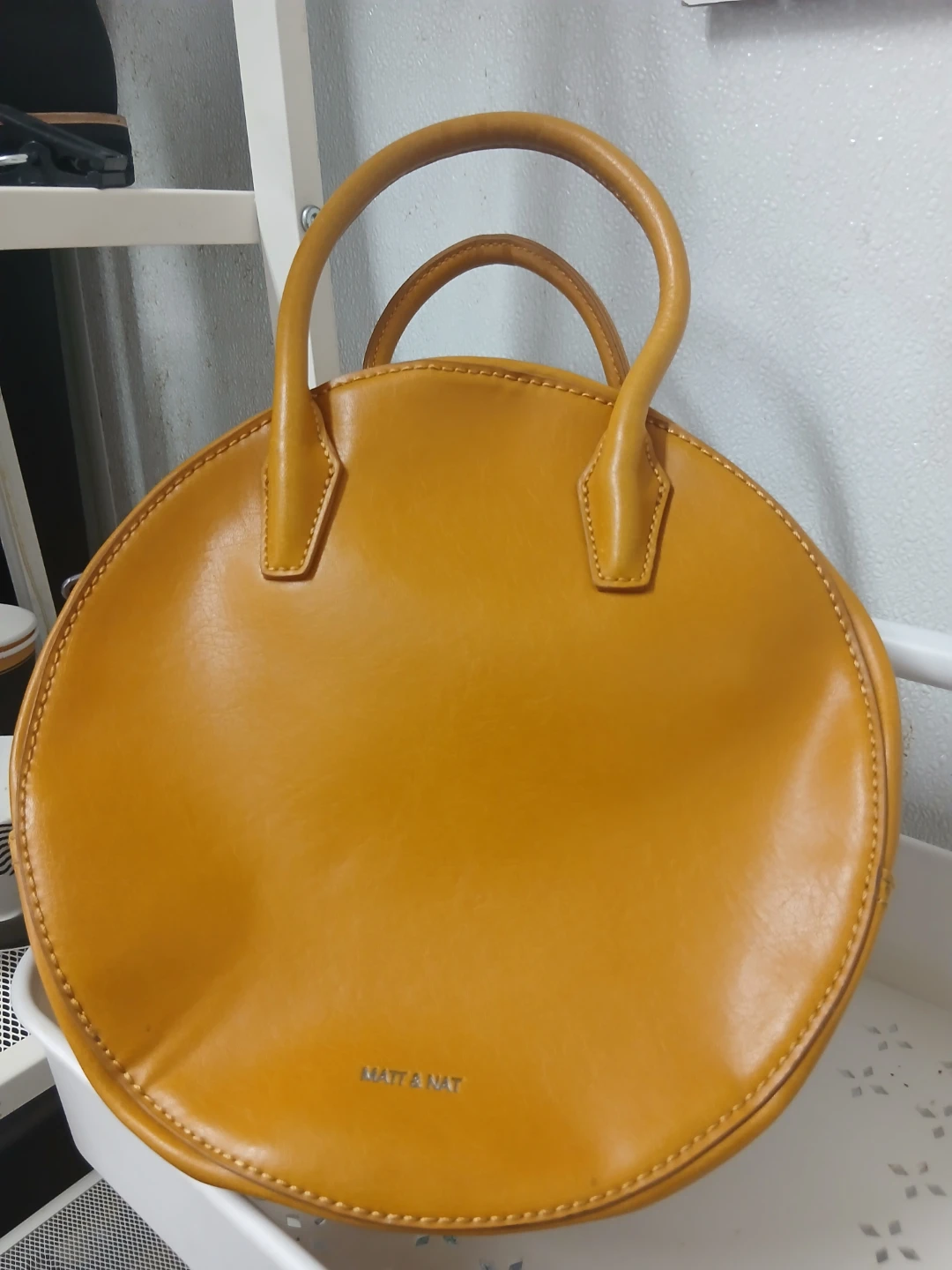 Matt & Nat Yellow Circular Handbag