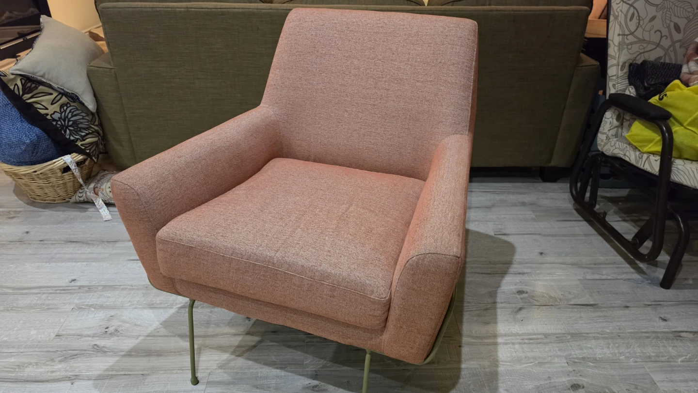 Salmon Pink Accent Chair