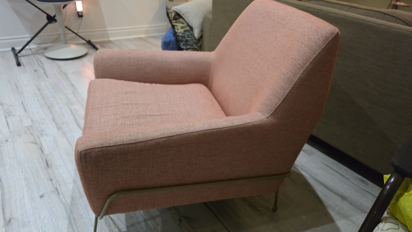 Salmon Pink Accent Chair - photo 2