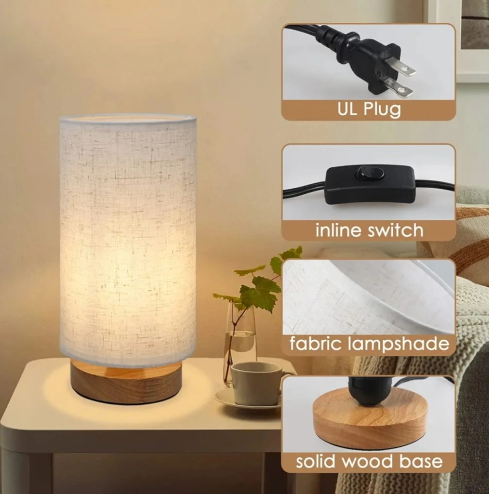 2 Table Lamp with Wood Base - photo 4