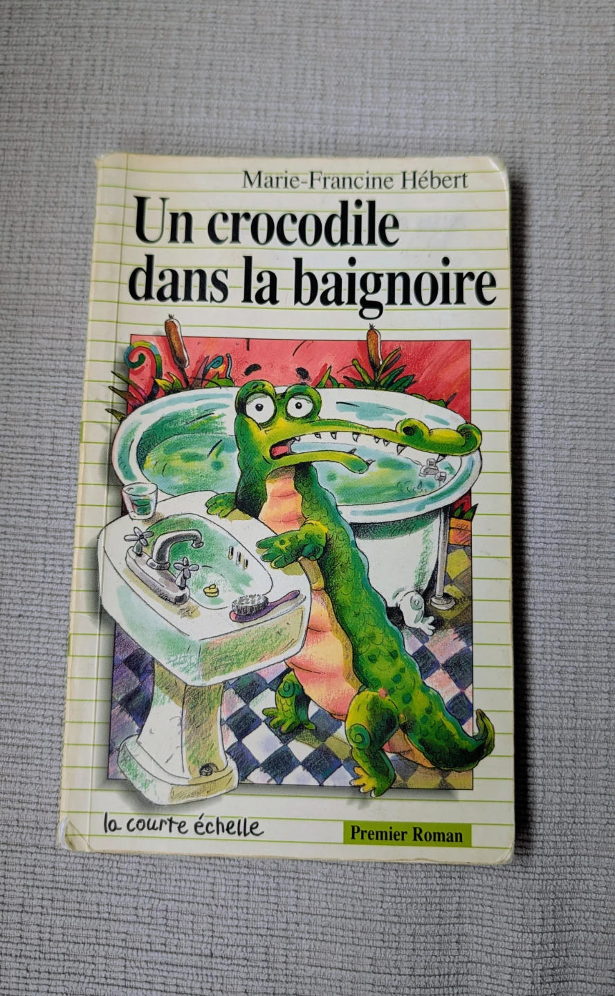 Un crocodile dans la baignoire French Book