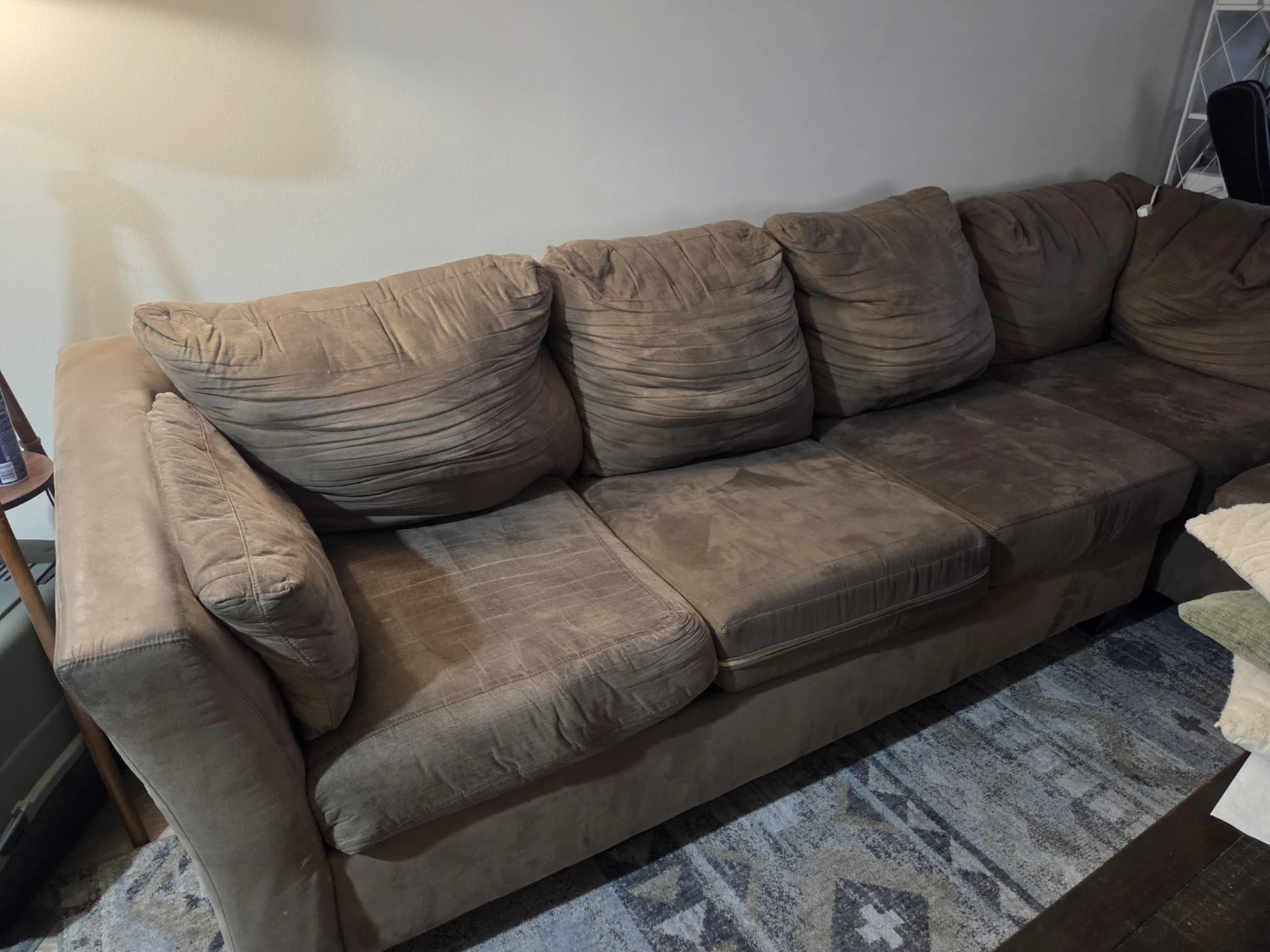 Large Brown Sectional - photo 2