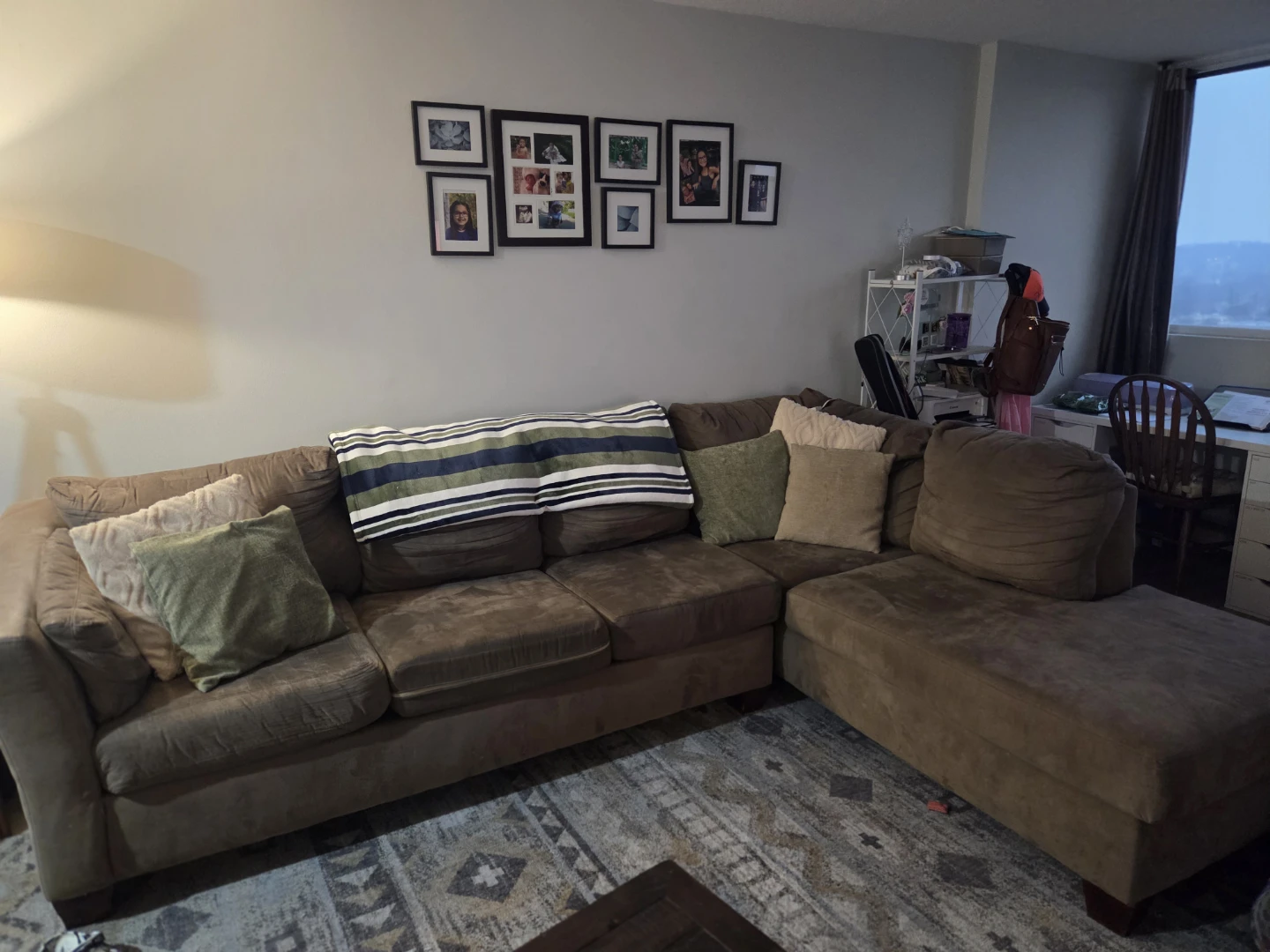 Large Brown Sectional - photo 4