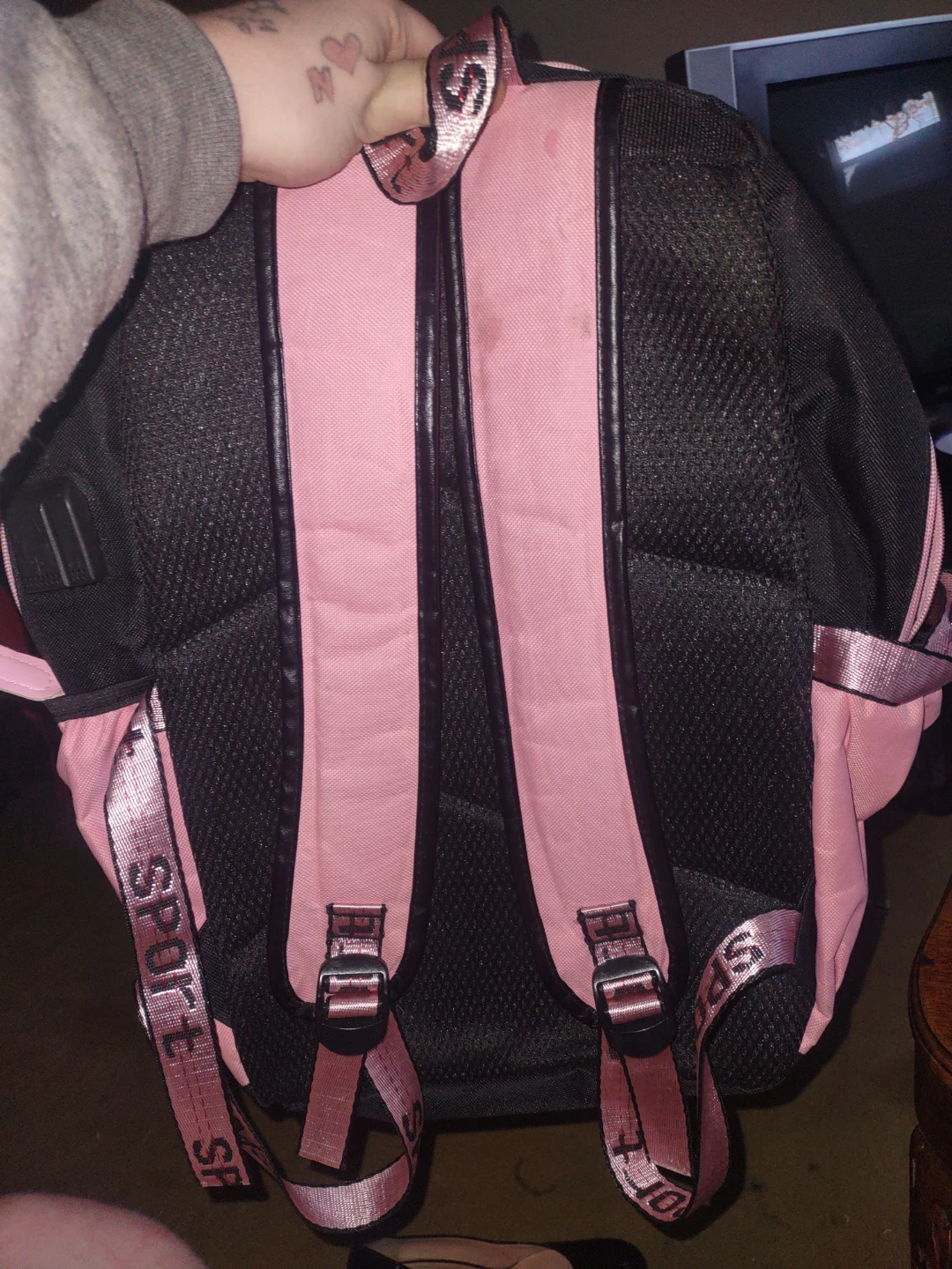 Pink and Black Nezuko Anime Backpack - photo 2