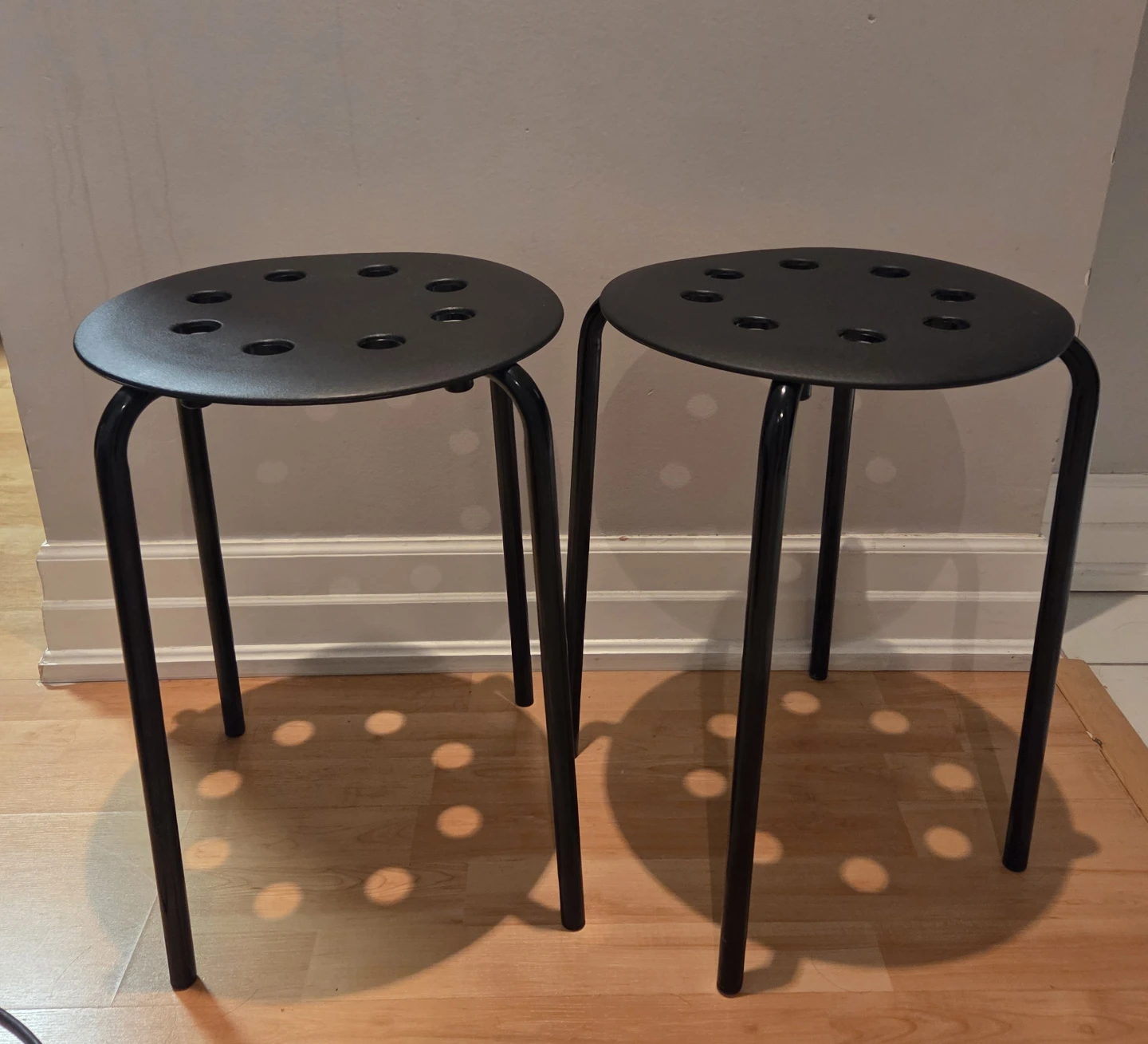 IKEA Black Stools (Set of 2)