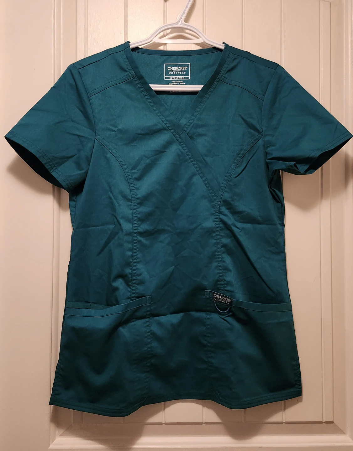 Cherokee Revolution Scrub Top - XS - Teal