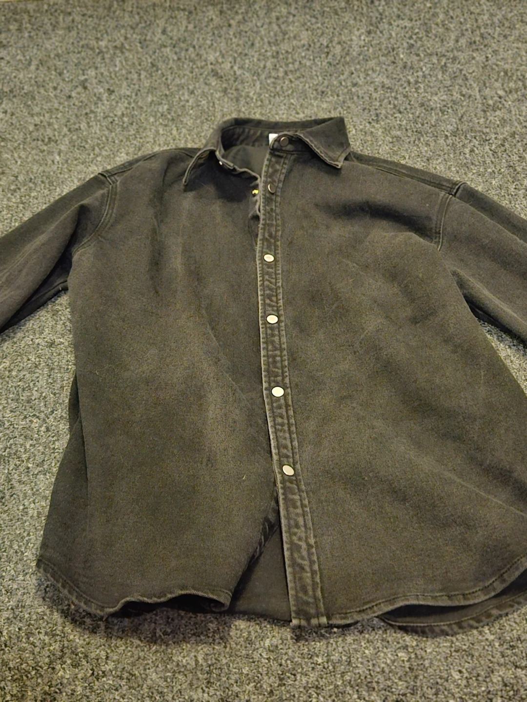SIEG Men's 105 Black Button-Up Jean Jacket