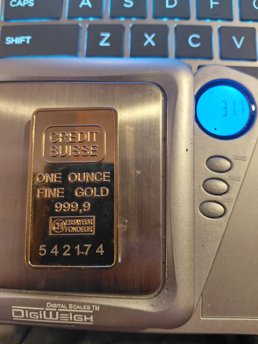 Credit Suisse One Ounce Fine Gold Bar