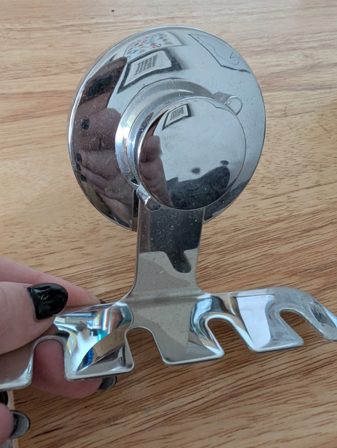 Chrome toothbrush holder