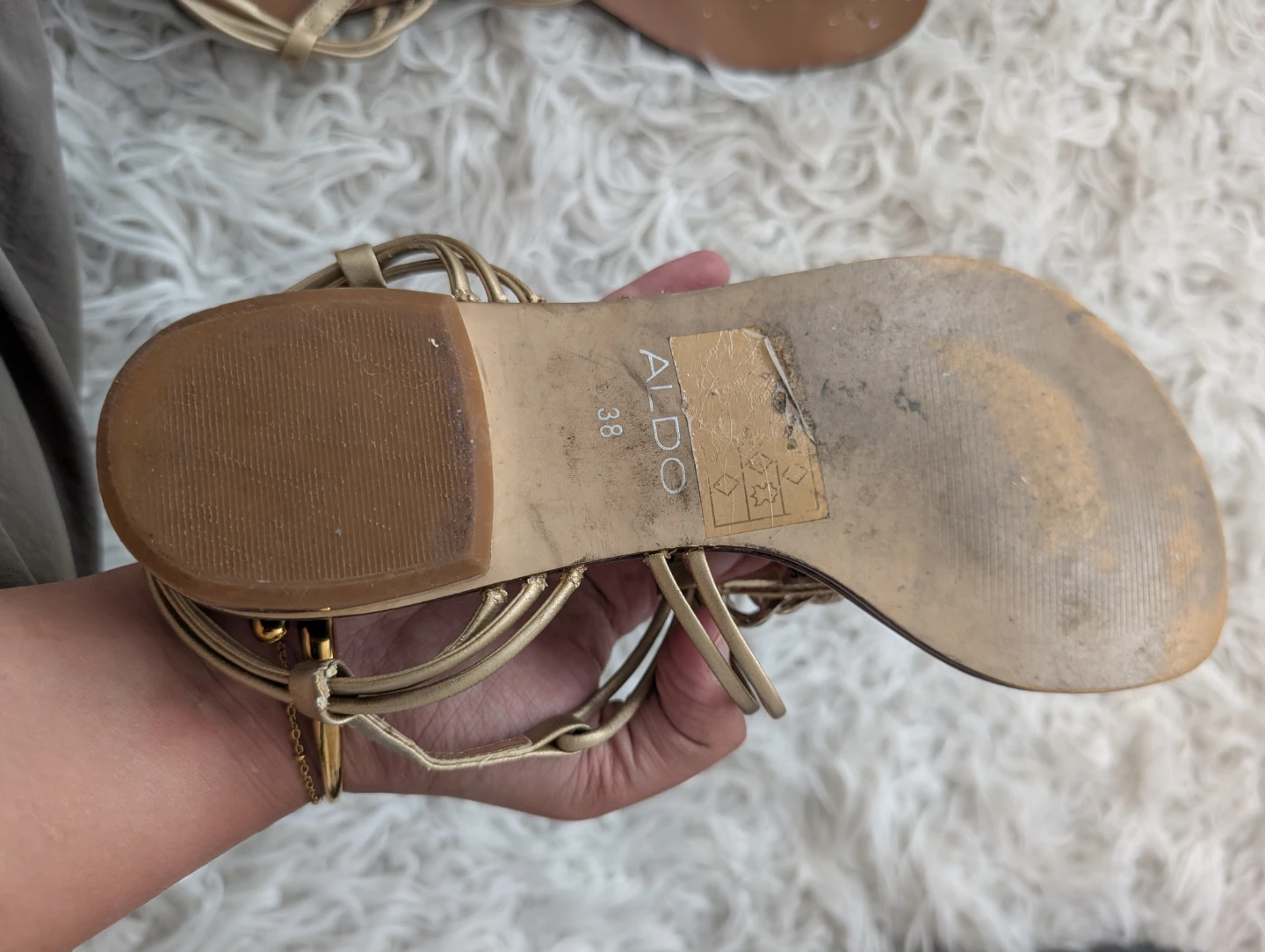 ALDO Gold Chain Detail Strappy Sandals - photo 3