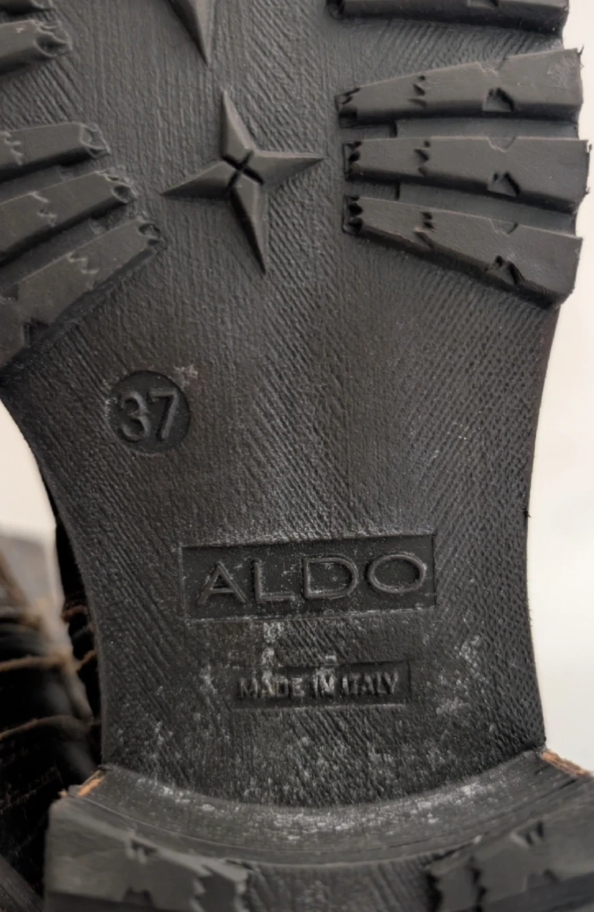 ALDO Women's Brown Studded Leather Boots Size 37 - photo 3