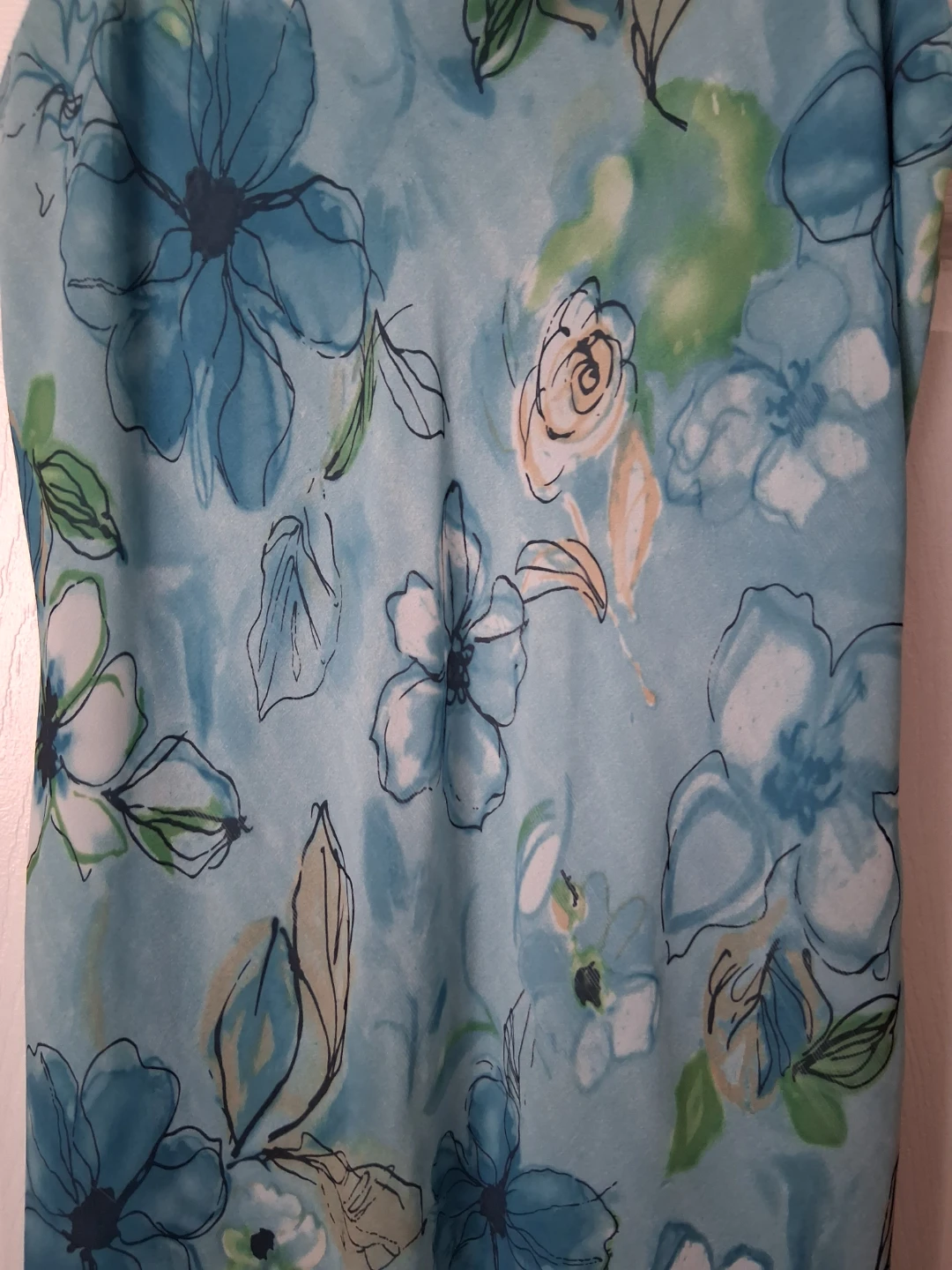 Blue floral slip dress - photo 2