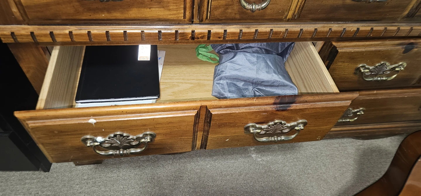 Wooden Dresser with Mirror - photo 4