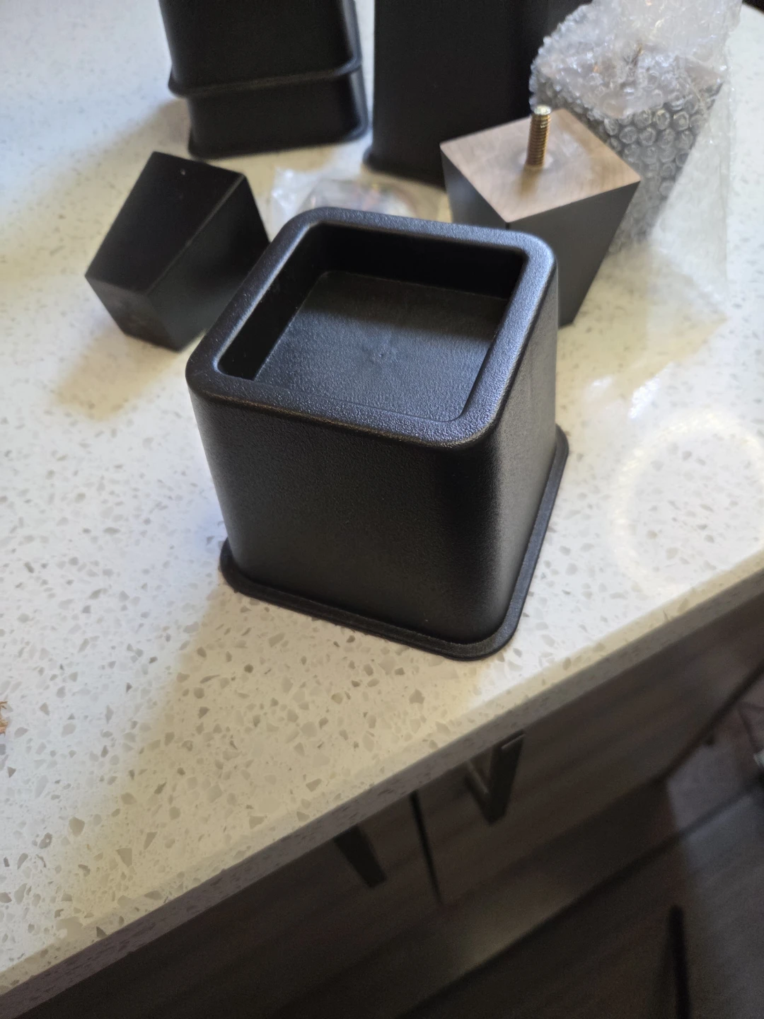 Set of 4 Black Furniture Legs and Risers - photo 5