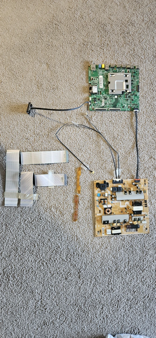 Samsung TV all bord and busses connection for un55nu7300f