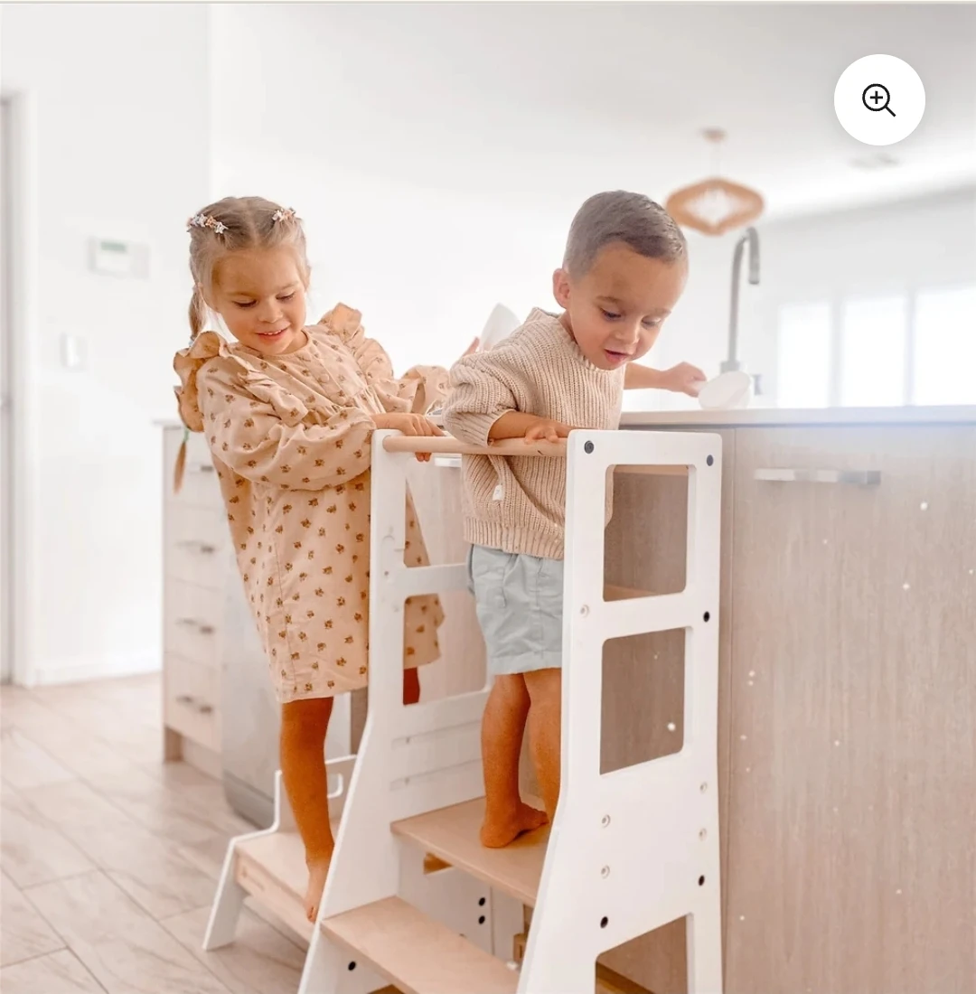Wooden Kitchen Helper Step Stool