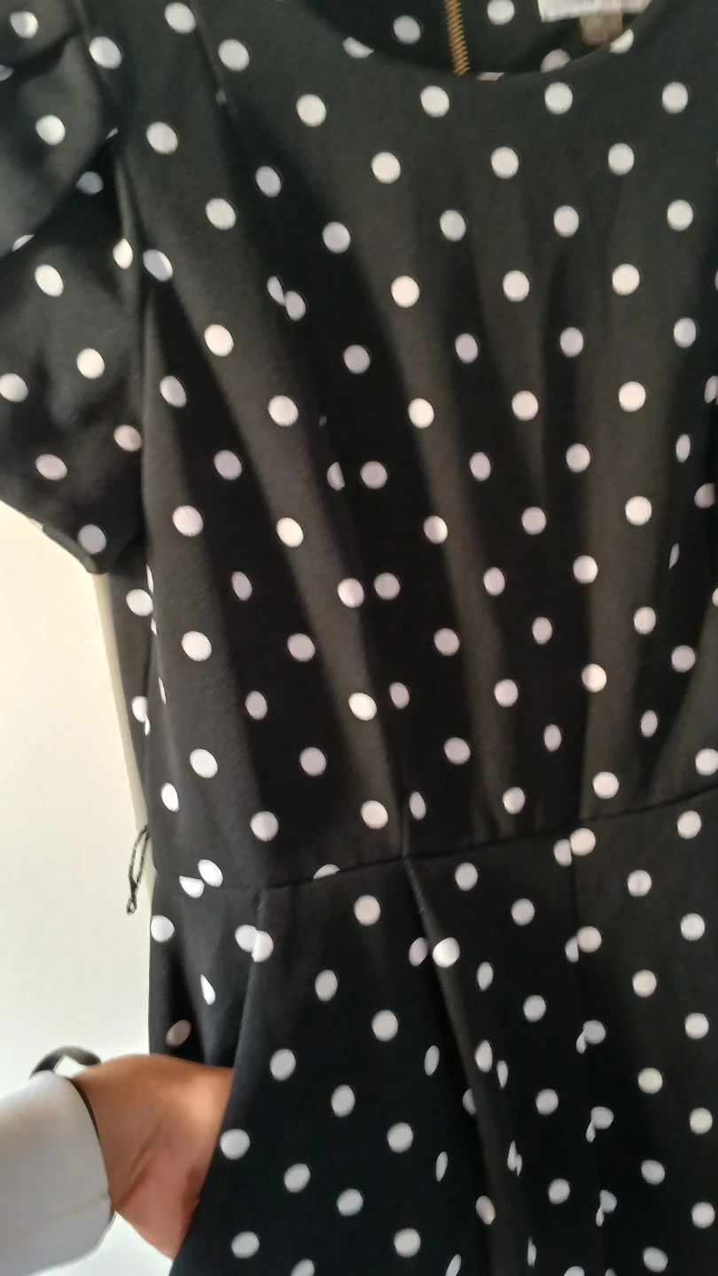 Calvin Klein Black & White Polka Dot Jumpsuit Size 4 - photo 4