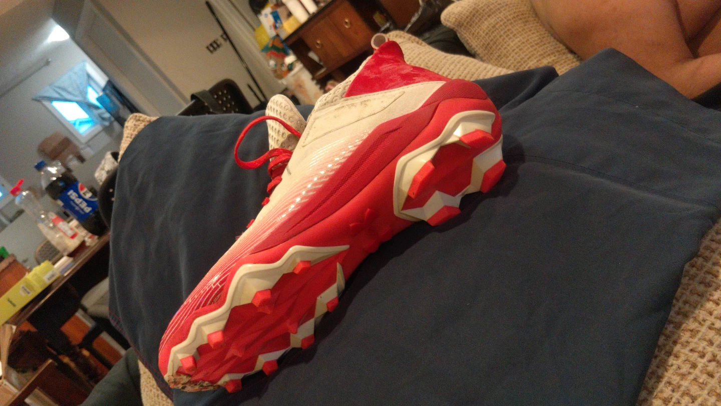 Under Armour Red & White Football Cleats Size 11.5 - photo 3
