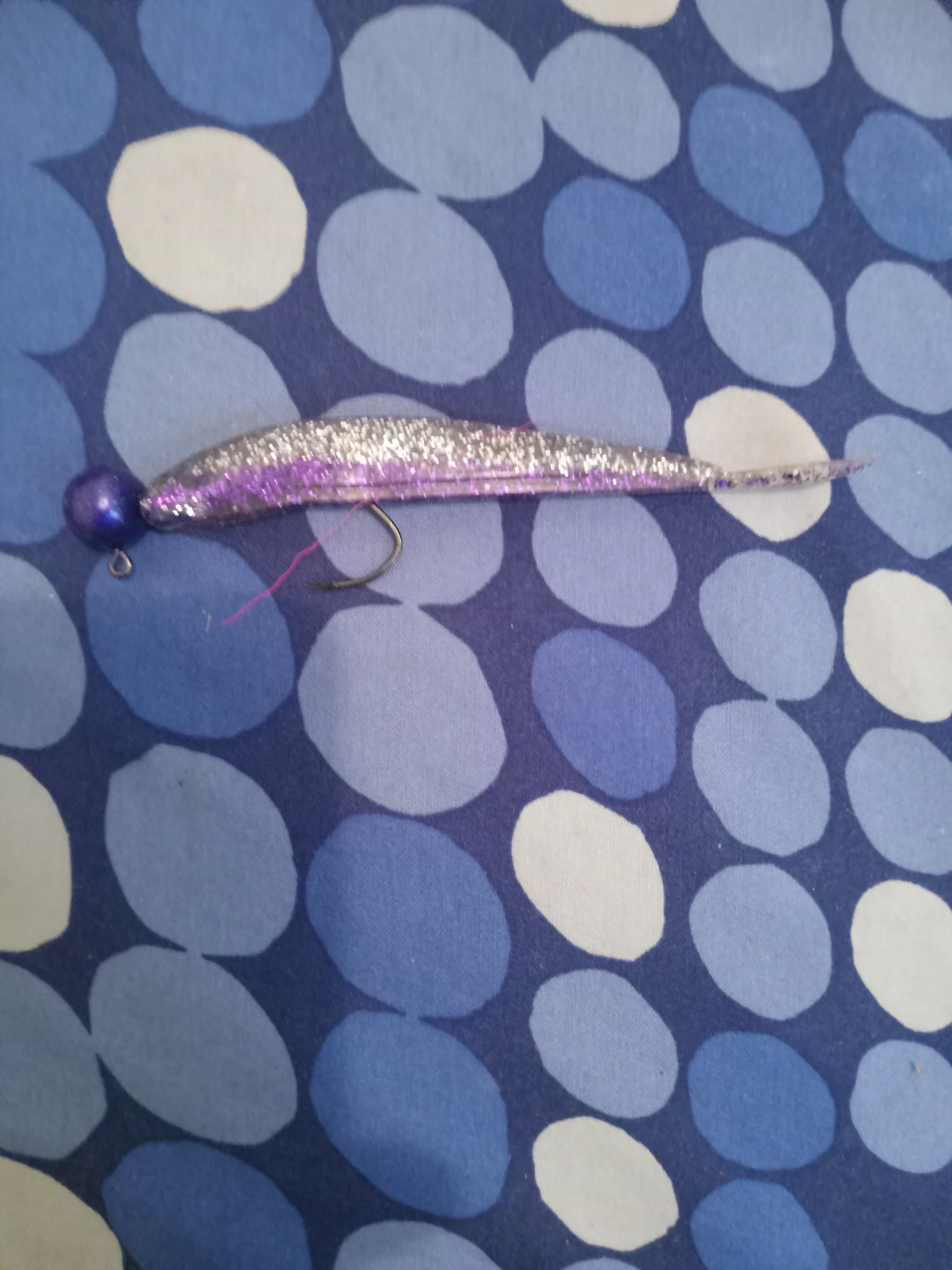 Sparkly Purple Fishing Lure with Hook