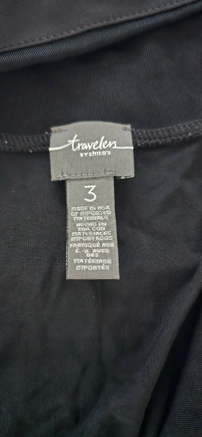 Chico's Travelers Black Jacket Size 3 - photo 3