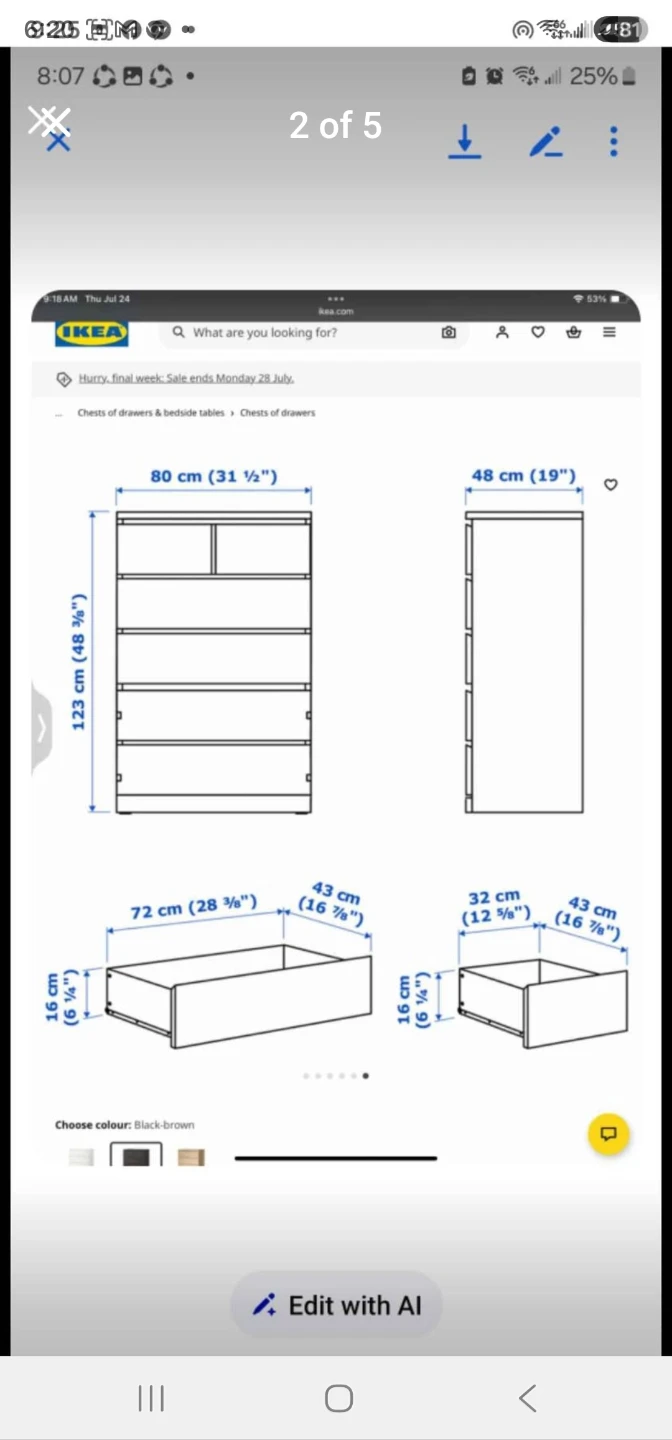 2 ikea malm dressers - photo 5