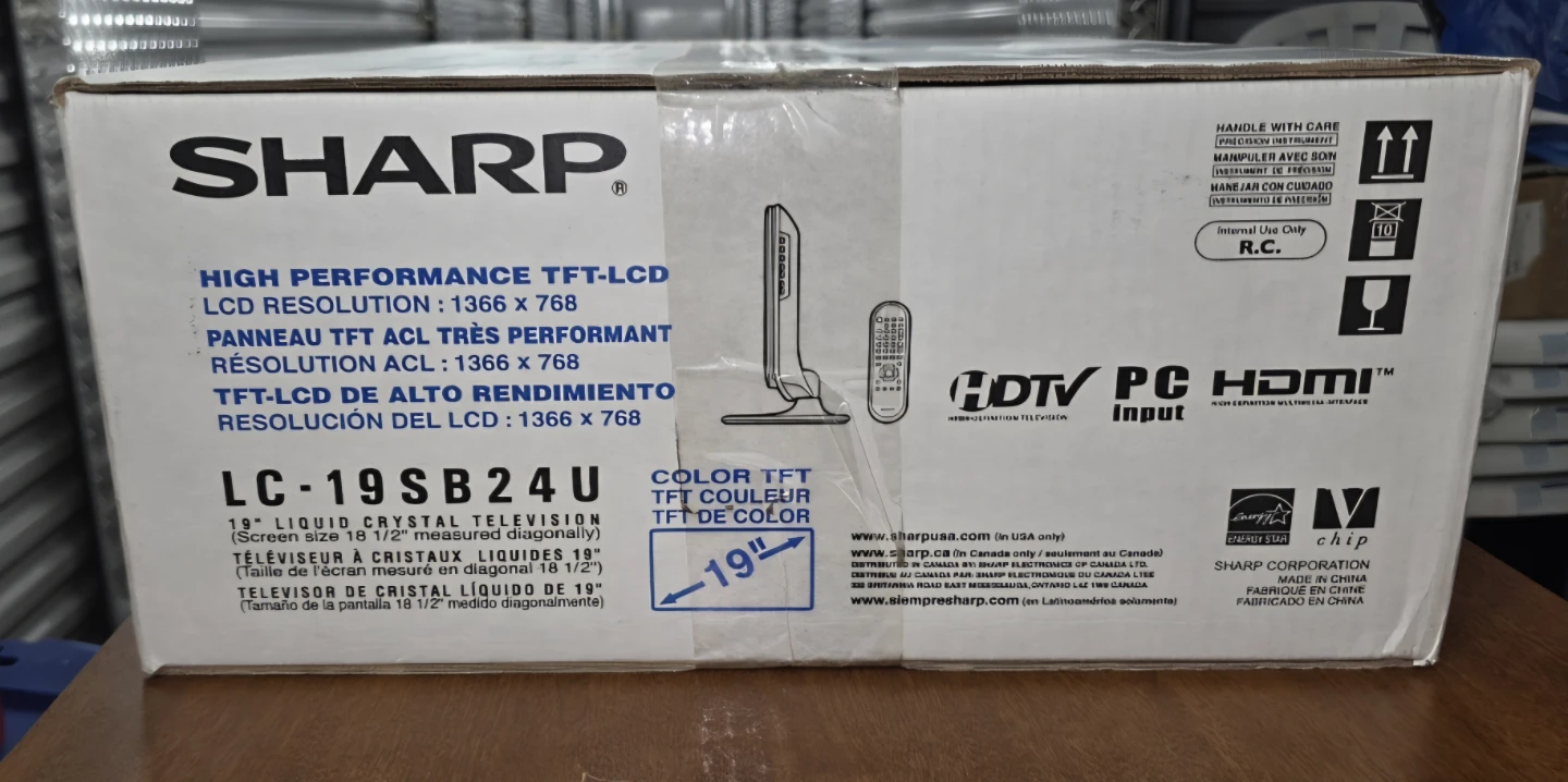 Sharp LC-19SB24U 19" LCD HDTV PC HDMI Input Television - photo 2