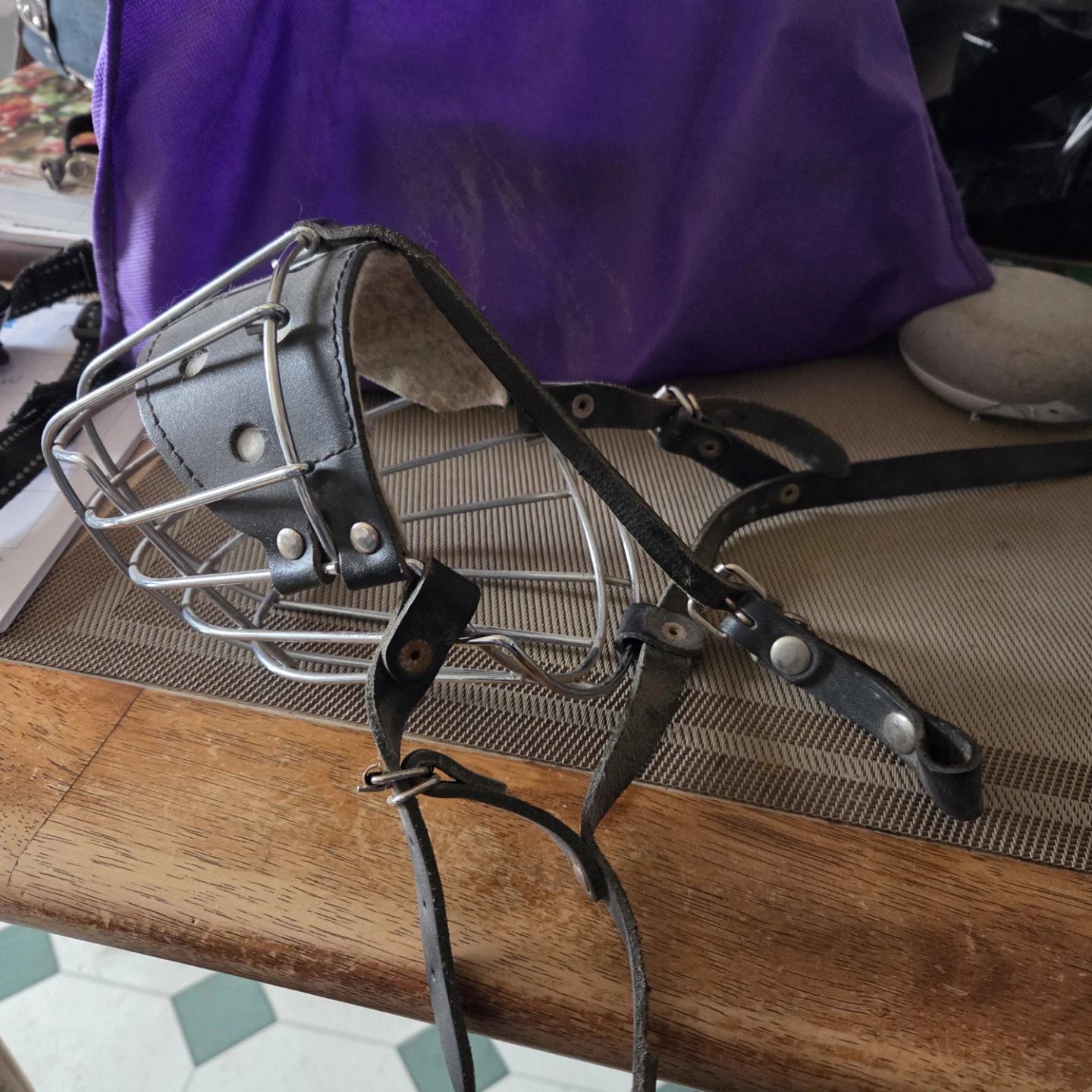 Metal and Leather Dog Muzzle