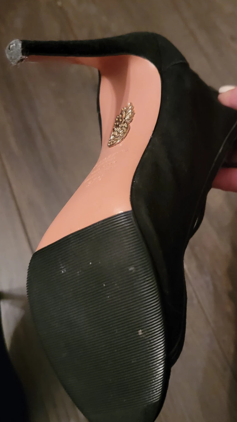 Aquazzura Black Suede Cage Heels Size 37.5 - photo 5