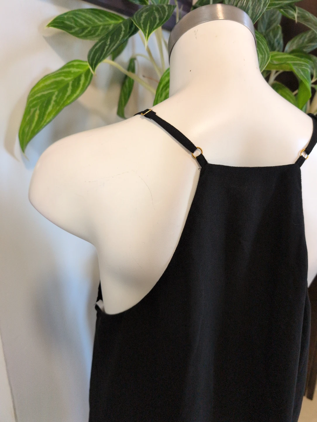 Mine Black V-Neck Zipper Dress - Size L - photo 4