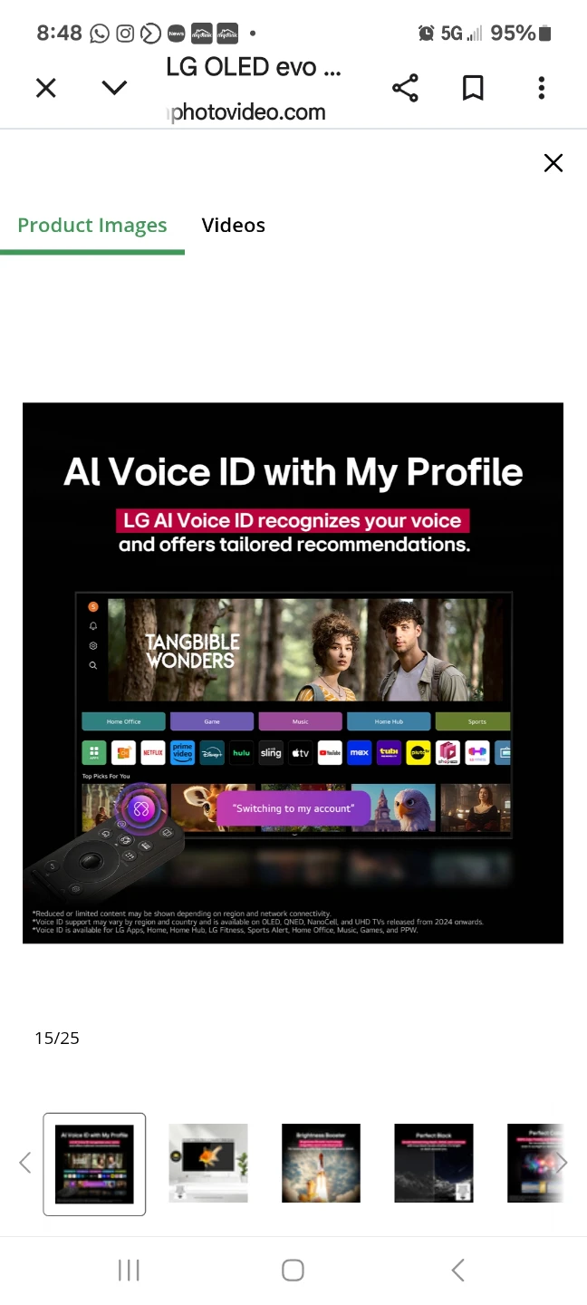 LG 77" OLED evo AI OLED77C5AUA Television - photo 5