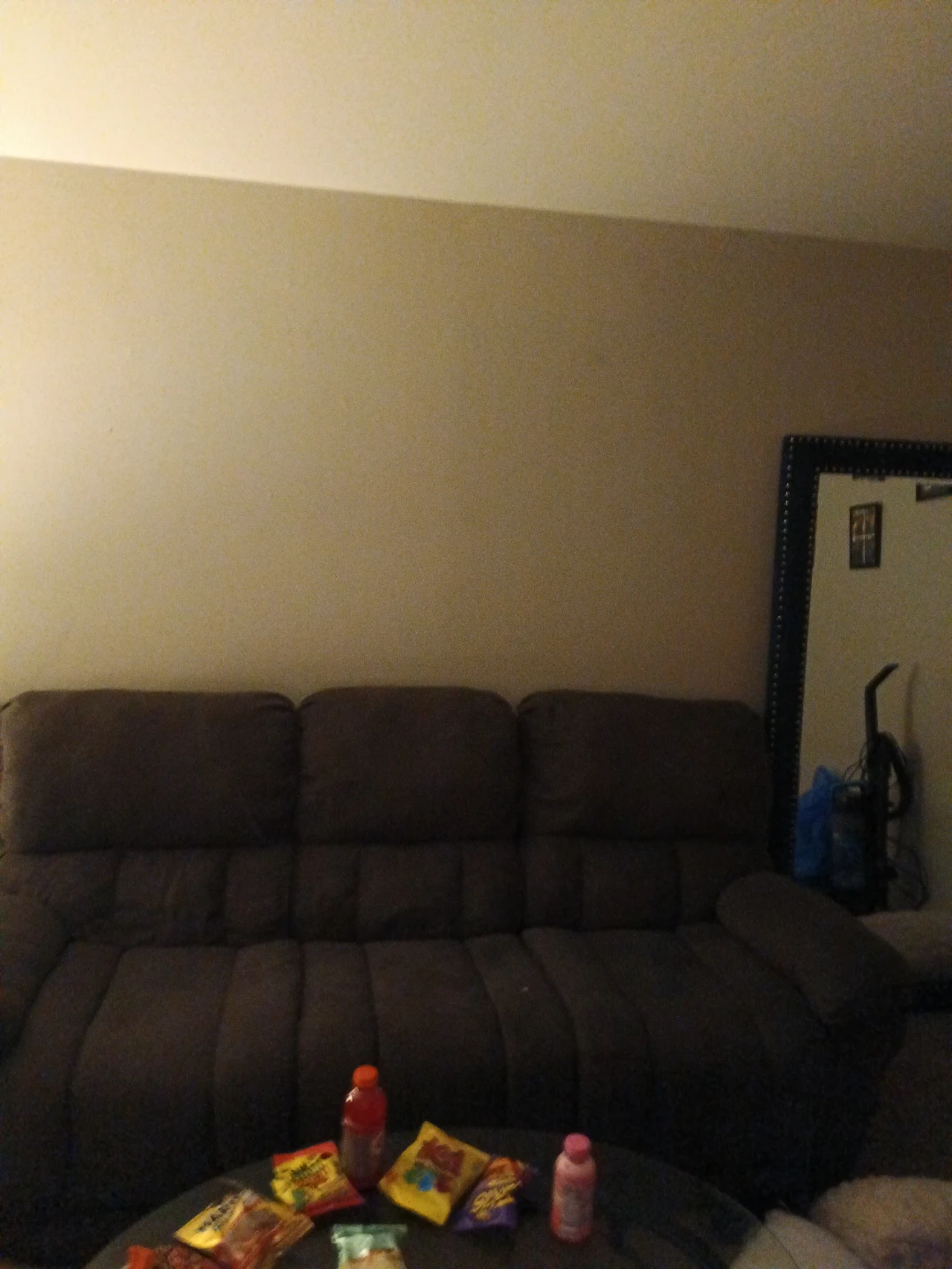 Brown Loveseat Recliner Sofa with Cup Holders