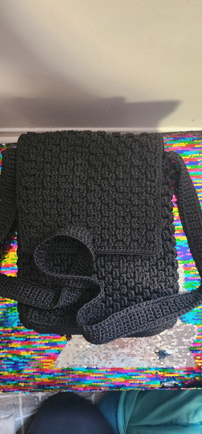 The Sak Crochet Shoulder Bag - Black