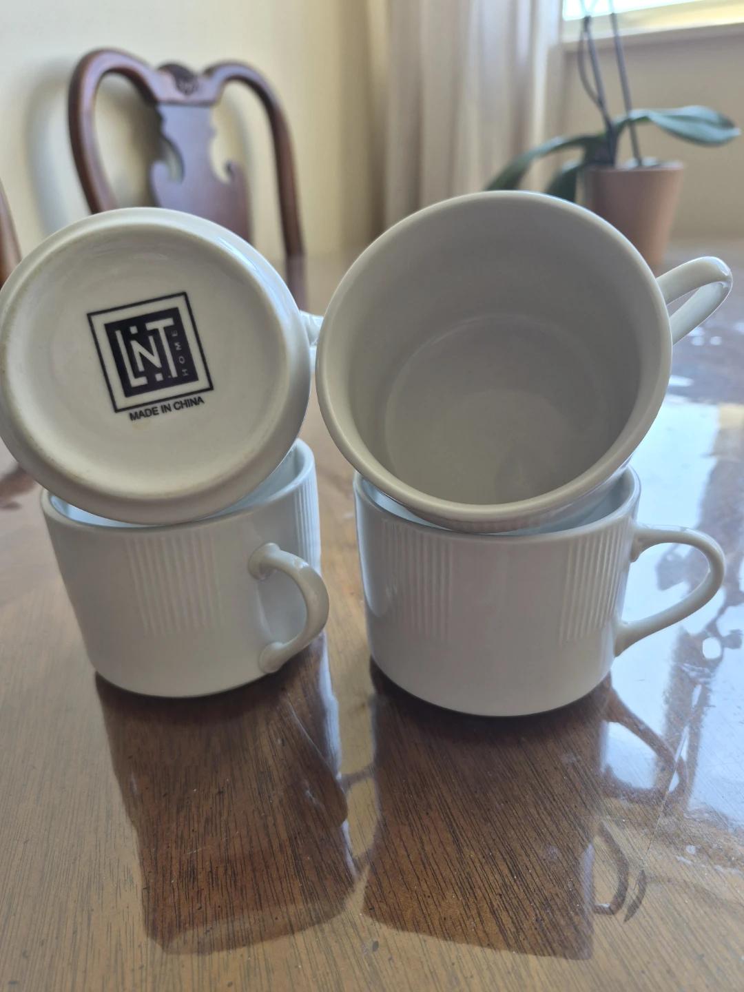 LINT HOME White Coffee Cups - Set of 4