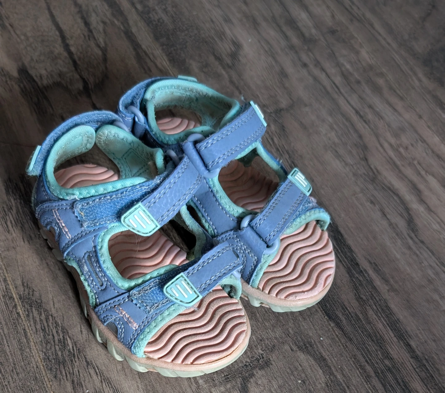 Children's Blue and Pink Sandals Size 7