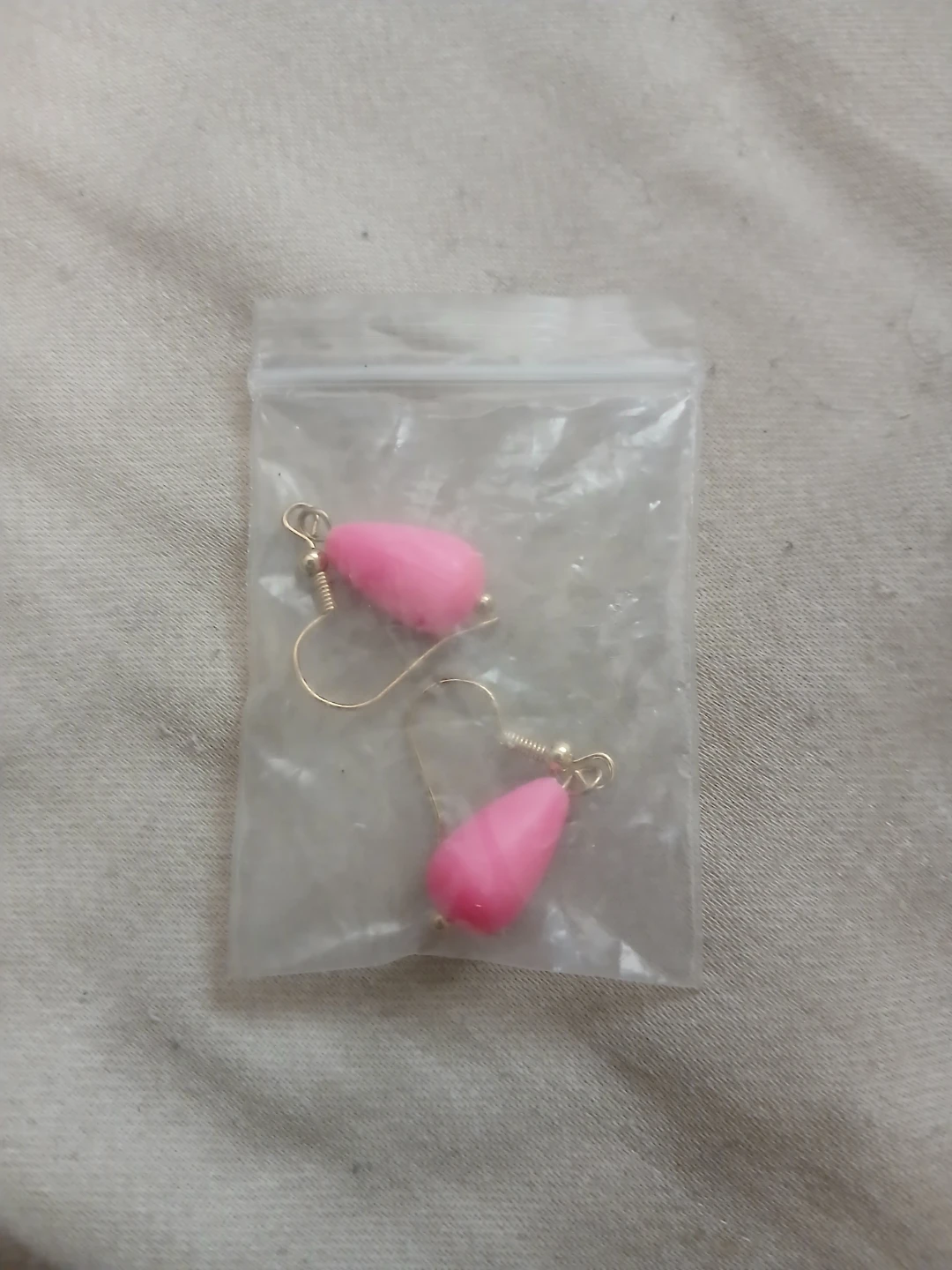 Pink Teardrop Earrings