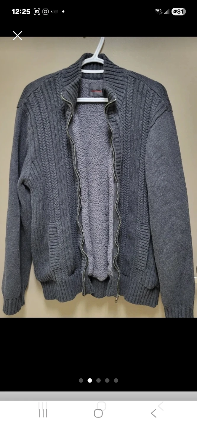Men's Full-Zip Cable Knit Cardigan Sweater.Emanuel Ungaro brand - photo 2